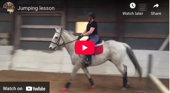 Video # 317: This is Jessica and her horse, Dancer, having a jumping lesson!
