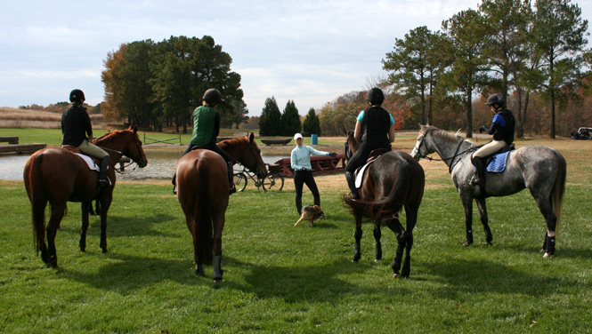 riding in a clinic