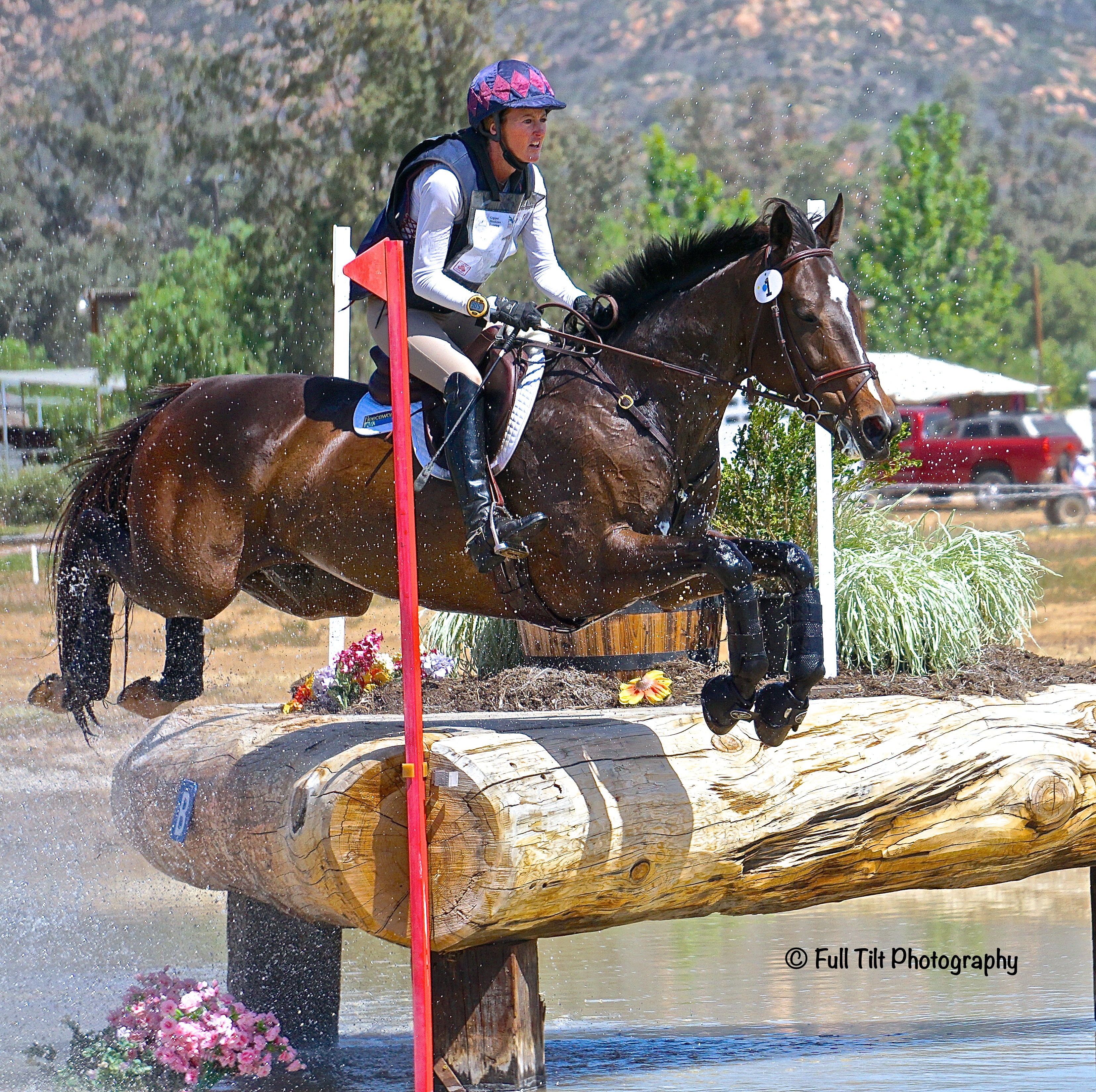 Corner jump in water